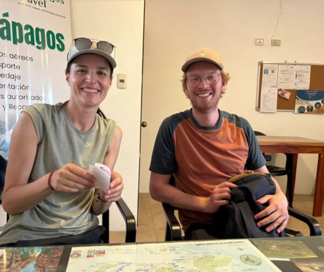 Travelers at the Amazing Galápagos Travel office